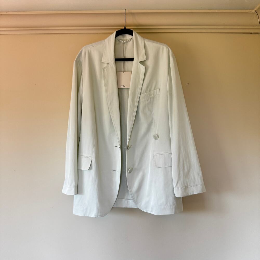 NWT Tibi Liam Blazer Drapey Suiting Size S SOLD OUT ONLINE Summer 2025